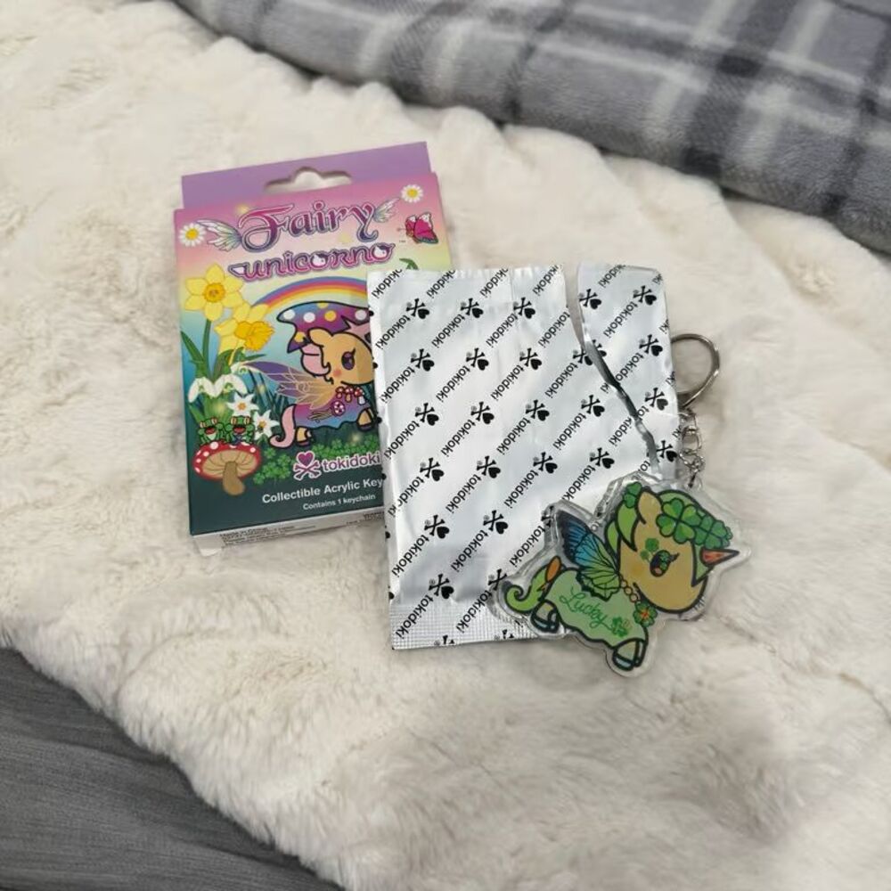 tokidoki fairy unicorno “lucky fairy” acrylic keychain